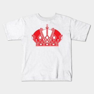 Imperial Crown (red and white) Kids T-Shirt